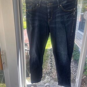 Silver Jeans Blue Ankle Cropped Denim